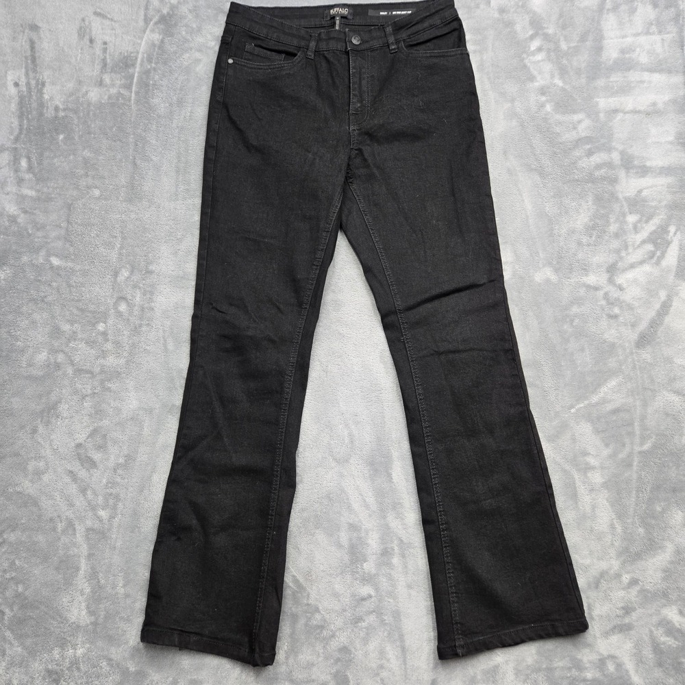 Buffalo David Bitton Bailey Mid Rise Bootcut Jeans Black Size 26 44BPLB0188F